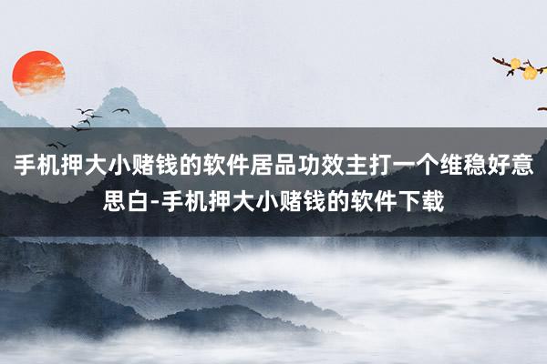 手机押大小赌钱的软件居品功效主打一个维稳好意思白-手机押大小赌钱的软件下载