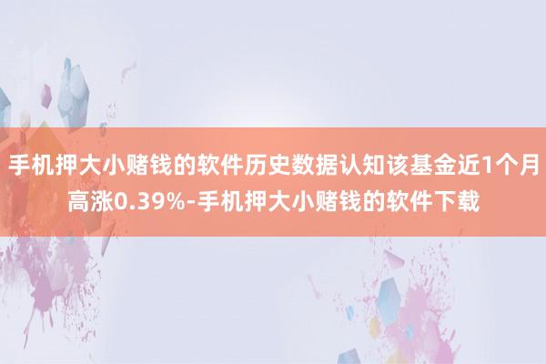 手机押大小赌钱的软件历史数据认知该基金近1个月高涨0.39%-手机押大小赌钱的软件下载