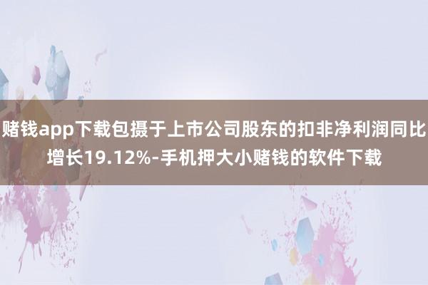 赌钱app下载包摄于上市公司股东的扣非净利润同比增长19.12%-手机押大小赌钱的软件下载