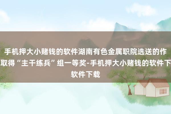 手机押大小赌钱的软件湖南有色金属职院选送的作品取得“主干练兵”组一等奖-手机押大小赌钱的软件下载