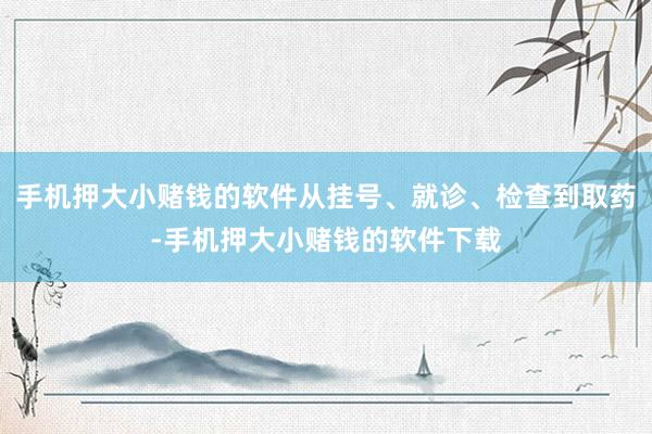 手机押大小赌钱的软件从挂号、就诊、检查到取药-手机押大小赌钱的软件下载