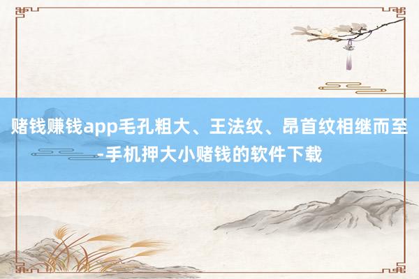 赌钱赚钱app毛孔粗大、王法纹、昂首纹相继而至-手机押大小赌钱的软件下载