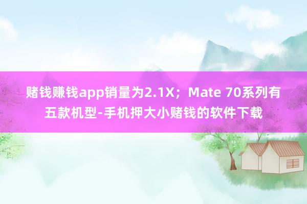 赌钱赚钱app销量为2.1X；Mate 70系列有五款机型-手机押大小赌钱的软件下载