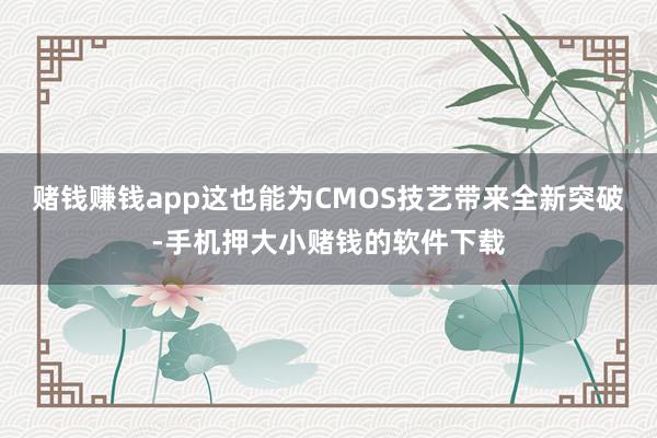 赌钱赚钱app这也能为CMOS技艺带来全新突破-手机押大小赌钱的软件下载