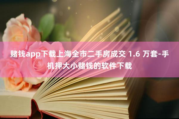 赌钱app下载上海全市二手房成交 1.6 万套-手机押大小赌钱的软件下载