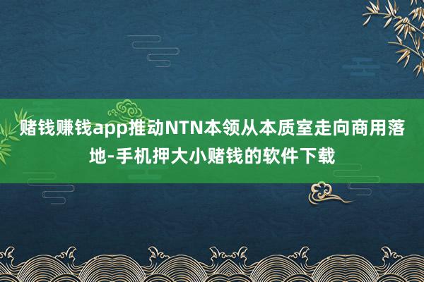 赌钱赚钱app推动NTN本领从本质室走向商用落地-手机押大小赌钱的软件下载