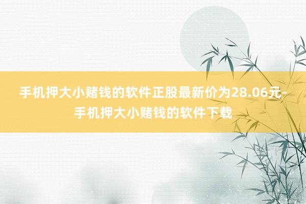 手机押大小赌钱的软件正股最新价为28.06元-手机押大小赌钱的软件下载
